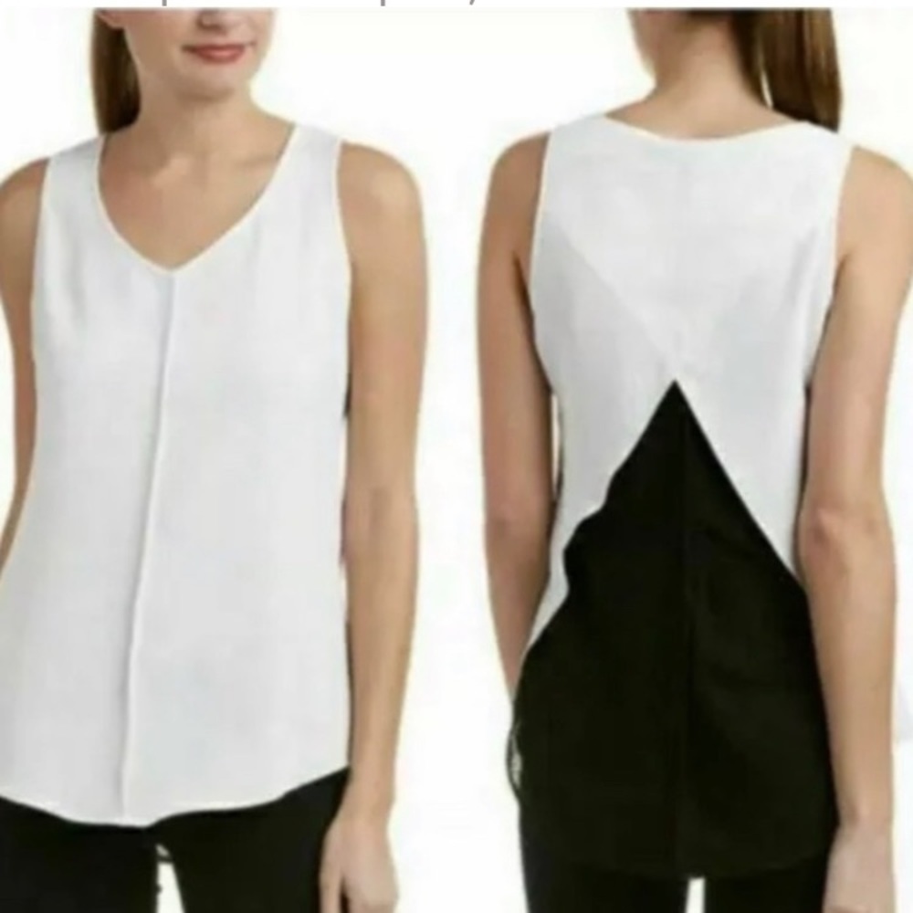 CAbi 3076 Domino Split Back Blouse size M